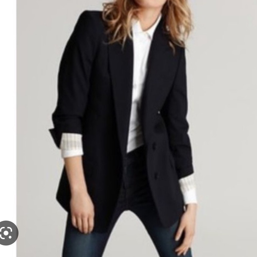 Theory Lyzbeth greentpoint navy blazer size 2